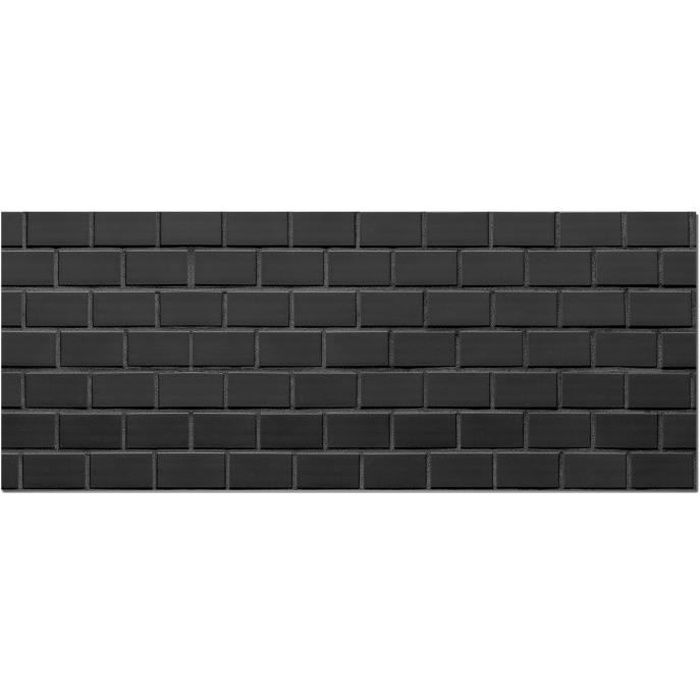 Panorama Crédence Adhésive Cuisine Brique Noire 40x200 cm - Crédence Adhésive pour Cuisine - Protege Mur Cuisine