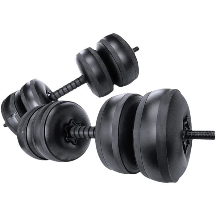 1 paire d'haltères remplis d'eau haltères portables pour l'entraînement de musculation BARRE - HALTERE - POIDS