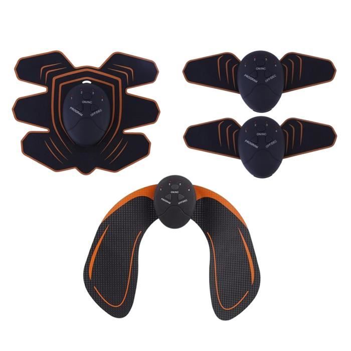 kit de 3 Appareil Abdominale Cuisse et Bras Electrostimulation Musculaire pour Perdre du Gras, Renforcer Muscles du Corps Appareil