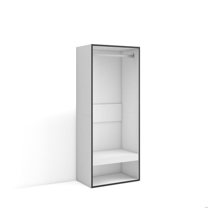 Armoire Vestiaire ouvert Armoire de Rangement Ouverte 60x35x145 cm Chambre à coucher pièce Blanc RF3486 Armoire Vestiaire ouvert Armoire de Rangement Ouverte 60x35x145 cm Chambre à coucher pièce Blanc RF3486