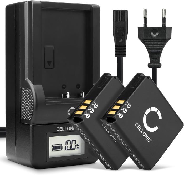 2x Batterie pour Leica D-Lux, Panasonic Lumix DMC-LX100, DMC-GX7 -GX80