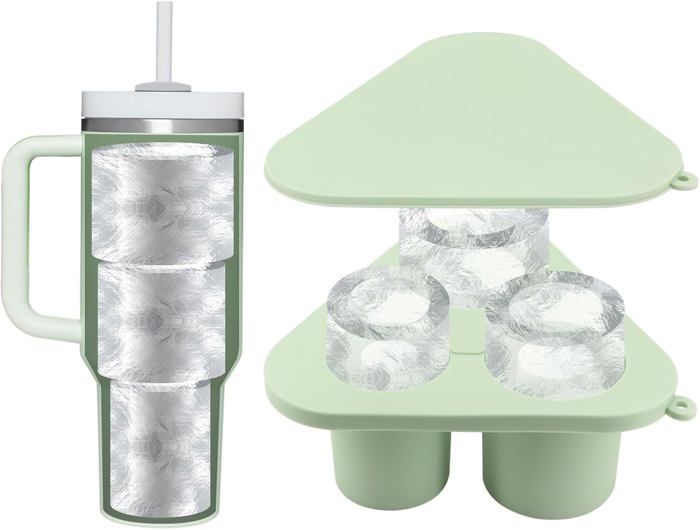 Bac à Glaçons Silicone Pour Tasses Stanley 20-40oz - Moule Glaçons Réutilisable Avec Couvercle | Whisky Café Boissons