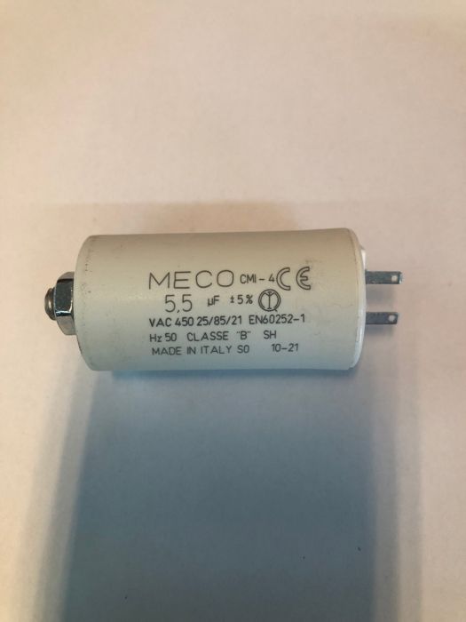 Condensateur 5,5 UF à Cosses | Pour Moteur De Volet Roulant | Condensateur Cylindrique à Deux Cosses Meco | Leroy Merlin