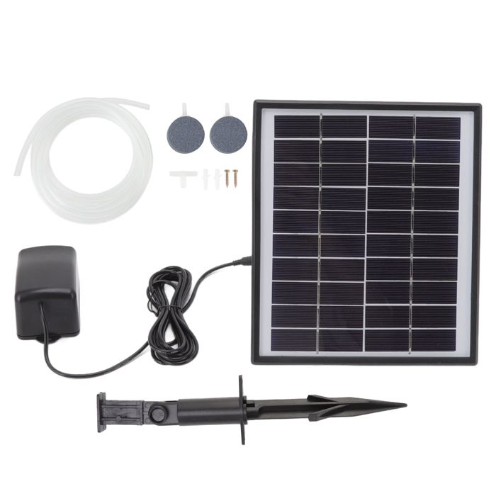 Meilleurs prix pour Pompe à oxygène solaire 10 V 6 W petite pompe à air solaire légère et résistante aux chocs pour aquariums piscines