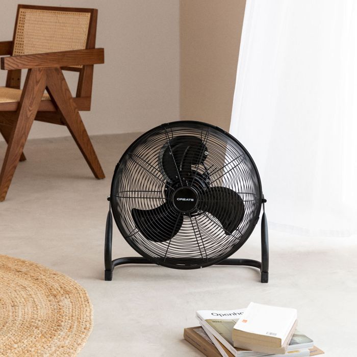 Ventilateur de sol industriel - AIR FLOOR RETRO - 12/16 pouces - Moteur cuivre - 3 vitesses - Silencieux - Create