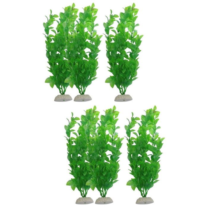 Comparer les prix de Lot de 6 fleurs en plastique pour aquarium, décorations pour aquarium, fausses plantes