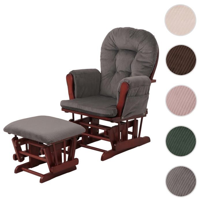 Fauteuil relax HWC-C76 gris foncé structure foncée Fauteuil relax HWC-C76 gris foncé structure foncée