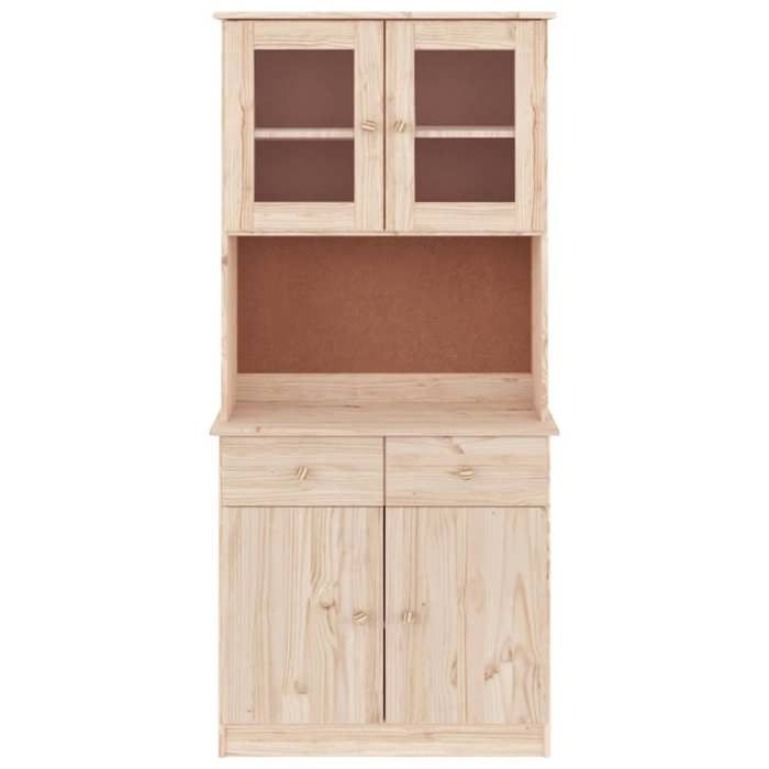 Bon plan Buffet bahut vaisselier - JILI HOT - Buffet ALTA 77x35x165cm - Bois massif de pin - commode Salon/Cuisine Thome8700019
