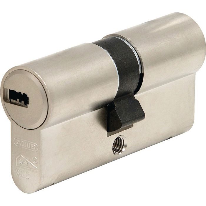 Cylindre double profilé ABUS EC660NP 4545 mm Nickelé Carte de sécurité