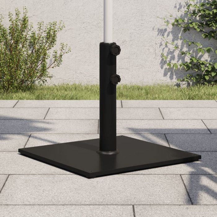 Base de parasol pour mâts Ø32 38 48 mm 17 kg carré