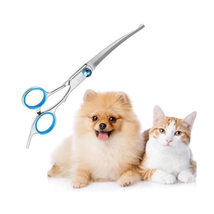Comparer les prix de Ciseaux Courbes pour Toilettage dAnimaux Ciseaux Toilettage Chien Professionnel Acier Inoxydable avec Pointe de Scurit CISEAUX