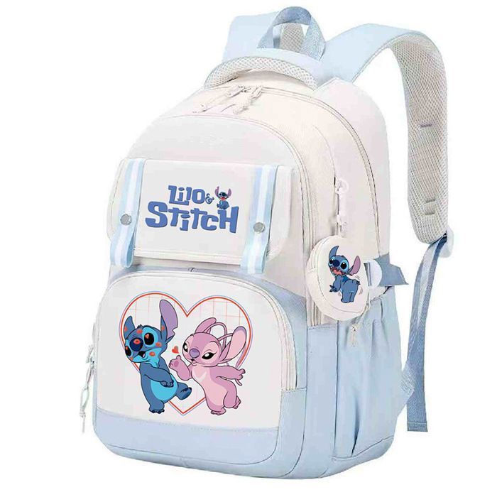 Mybagstory Cartable Stitch Fille - Sac à Dos École Primaire A4 Léger Disney Officiel