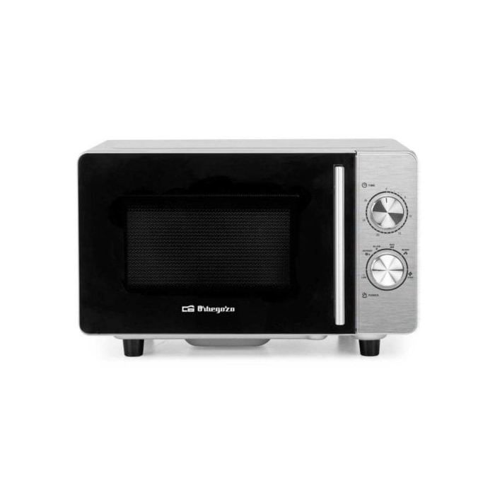 Microondas Orbegozo MI 2030 CE 20 Litros 700W Acero Inoxidable Sin Plato Programa Descongelación - Orbegozo