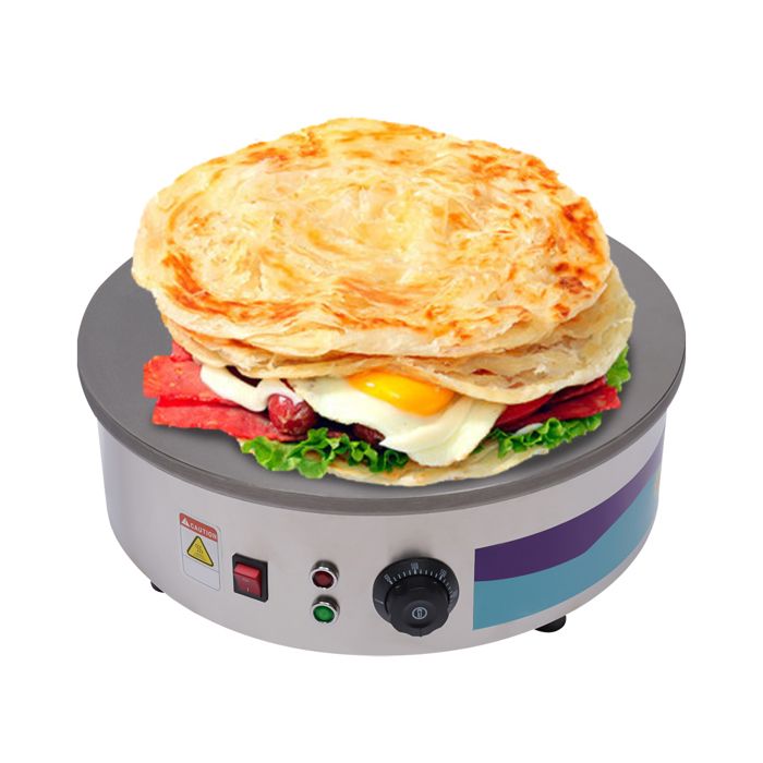 Appareil à crêpes 45 cm avec spatule et spatule pour la maison les cafés et les restaurants 3000 W