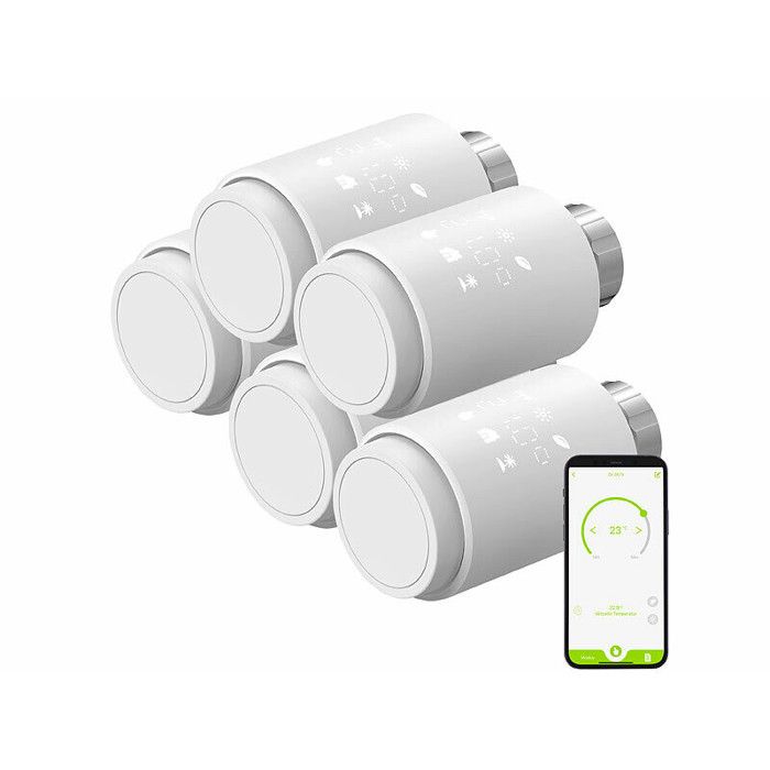 5 têtes thermostatiques ZigBee connectées pour radiateur