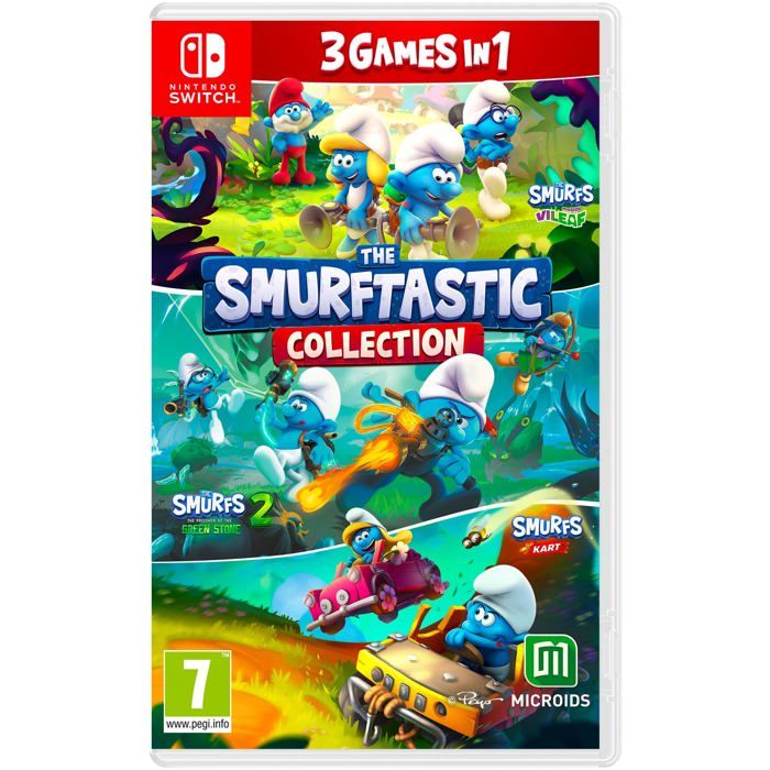 Jeu Nintendo Switch MICROÏDS The Smurftastic Collection Aventure Compilation 3 jeux