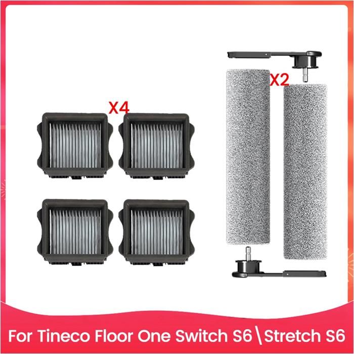 Pour Tineco Floor One Switch S6/Stretch S6 Pièces Aspirateur Sec Humide Consommables Rouleau Brosse Filtres HEPA Accessoires