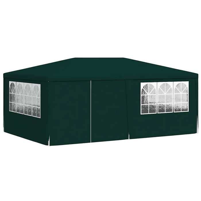 Black Month Tonnelle Pliante - BURKE - Tente réception avec - parois latérales 4x6 m Vert 90 g/m² LV713