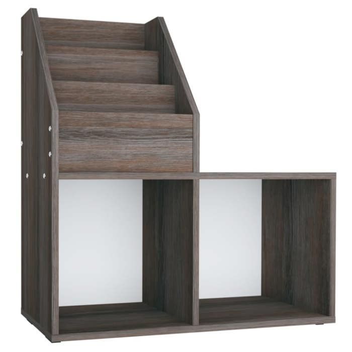 Présentoir à livres pour enfants - vidaxl - Gris et chêne sonoma - Bois dingénierie - 71x30x78 5 cm - 5 étagères