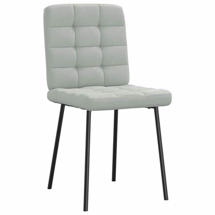 Chaises de salle à manger scandinaves - vidaxl - Lot de 2 - Gris clair - Velours - 45x54x83 cm