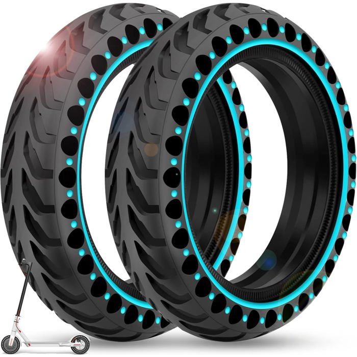 Pneumatico Pieno Per Monopattino Elettrico Xiaomi, 8,5 Pollici (8 1/2 X2), Nero, Modello 50/75-6.1