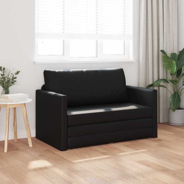Chaise longue - SHIELDPRO® - CANAPE CONVERTIBLE - 110cm Noir Simili cuir 523404