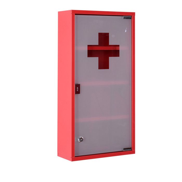 Armoire de premiers secours armoire à pharmacie en acier inoxydable avec serrure modèle sûr et pratique 3 pour la maison