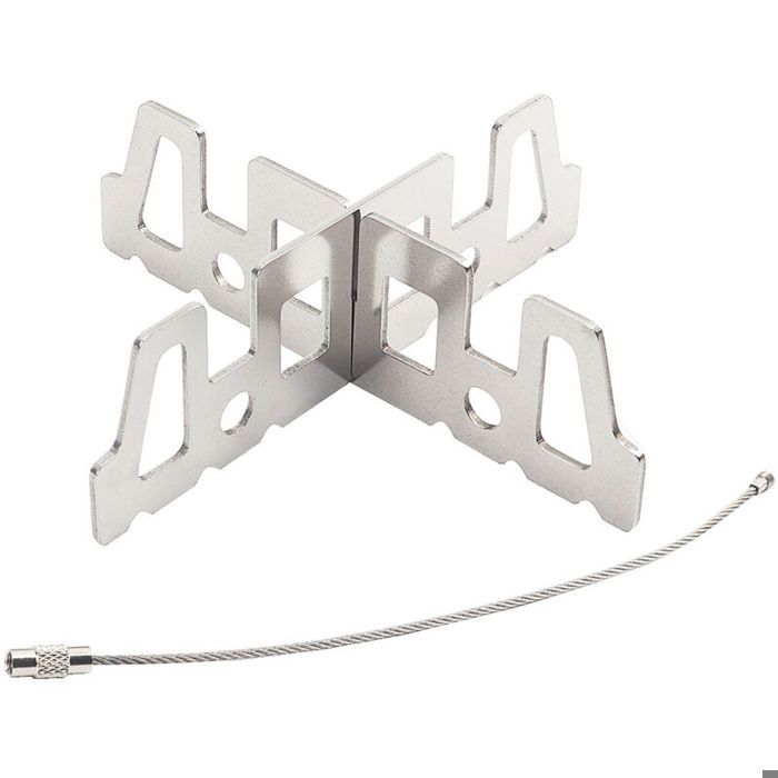 Support Croisé Inox de Casserole Poêle Bouilloire Popote Accessoire pour Réchaud de Camping Réchaud de Randonnée Réchaud à Gaz Ré