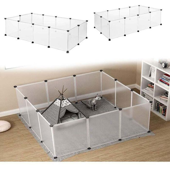 Enclos grillagé pour lapins métal avec porte