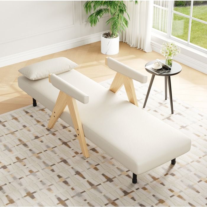 Fauteuil convertible avec assise rembourrée et fonction canapé-lit adapté pour salon et chambre