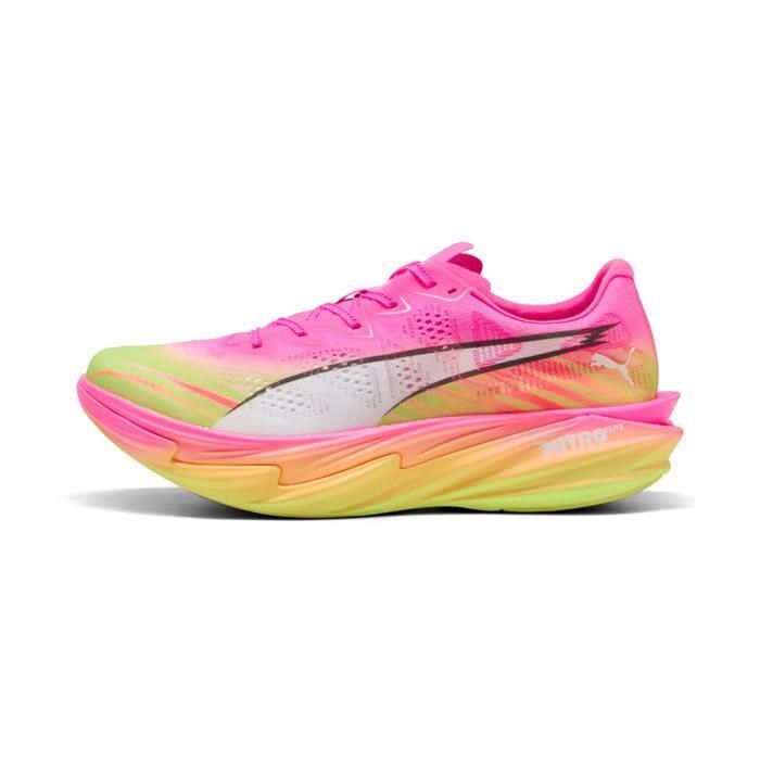 Chaussures de running Puma Deviate Nitro Elite 4 ST - poison pink/yellow alert/bright aqua