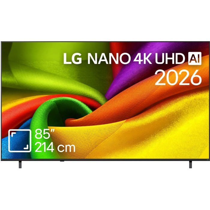 Téléviseur Ultra HD noir LG 85 Résolution 3840 x 2160 webOS Wi‑Fi intégré (WiFi 5) Bluetooth 3 HDMI