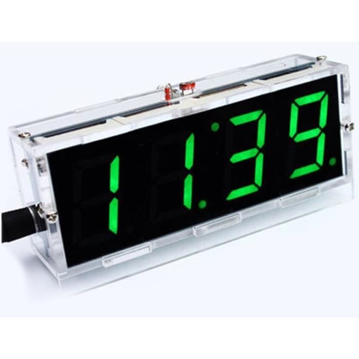 Kit Horloge LED DIY à Assembler - Affichage Température Et Heure - Multifonction Avec Capteur Lumière