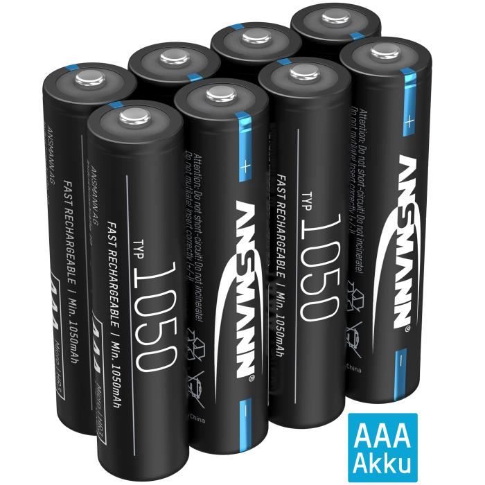pile ANSMANN AAA 1050mAh NiMH 1.2V - rechargeable haute capacité pour véhicules télécommandés microphone instruments