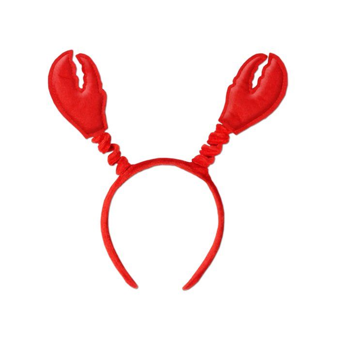 Lot De 4 Serre-têtes Crabe Et Homard – Rouge, Tissu Doux, Pour Halloween Et Déguisements