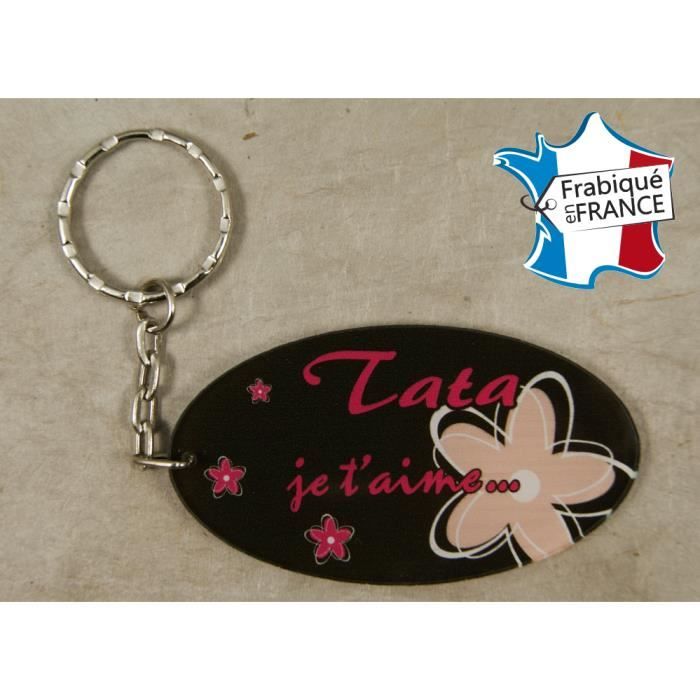 Porte Clef Tata Je T Adore Cadeau Anniversaire Noel Annonce De Naissance Achat Vente Porte Cles Cdiscount