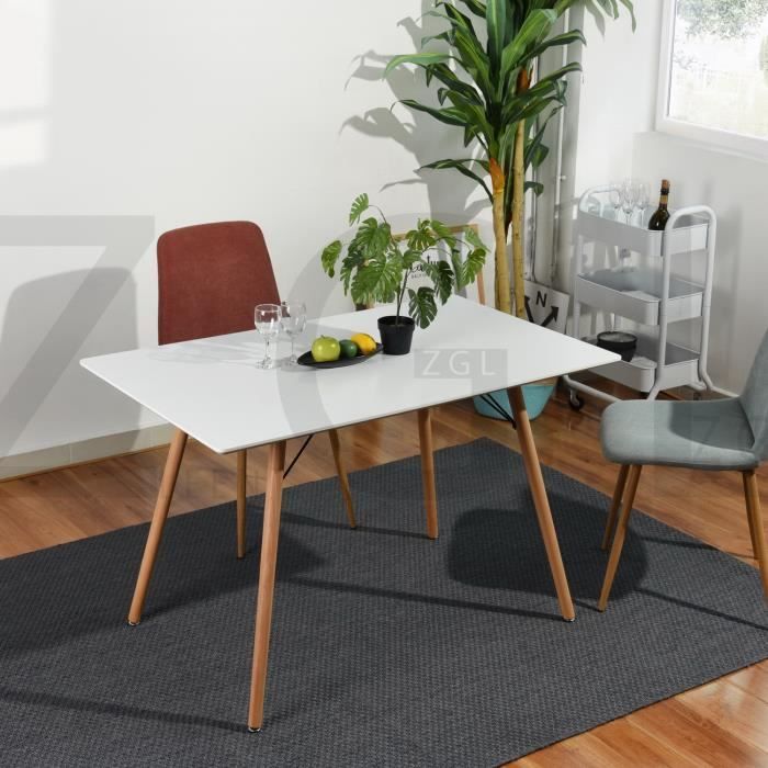 FURNISH1 Table Salle à Manger Rectangulaire -Plateau en fibres de bois