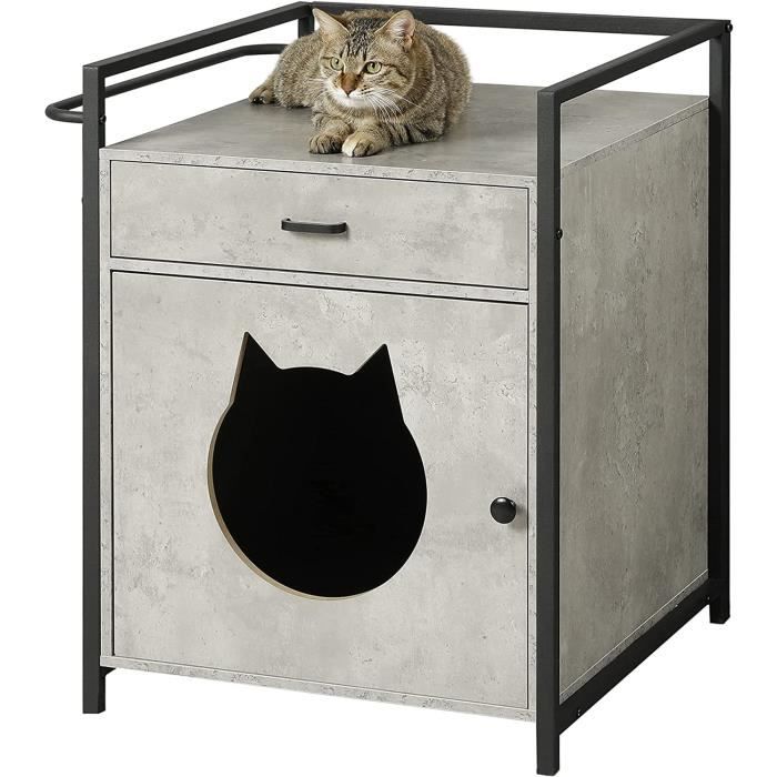 Maison Pour Chat Enceinte De Litiere Pour Chat Avec Tiroir De Rangement Meubles De Plateau A Litiere Cache Toilettes Pour Chat 111 Cdiscount