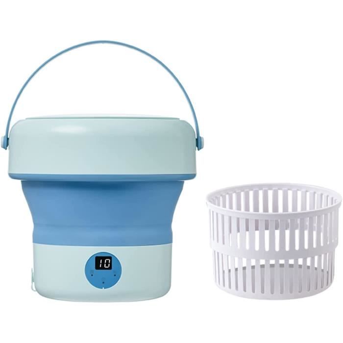 Mini Machine à Laver Portable Pliable 11L - Automatique, 3 Programmes (2/10/15 Min) - Pour Camping, Studio, Vêtements De Bébé