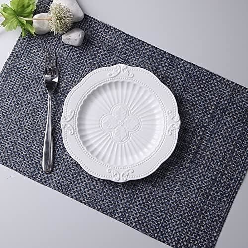 Service De Table PLAYA Vancasso - 18 Pièces (6 Assiettes Plates, 6 Assiettes Saladier, 6 Bols) - Noir - 6 Couverts
