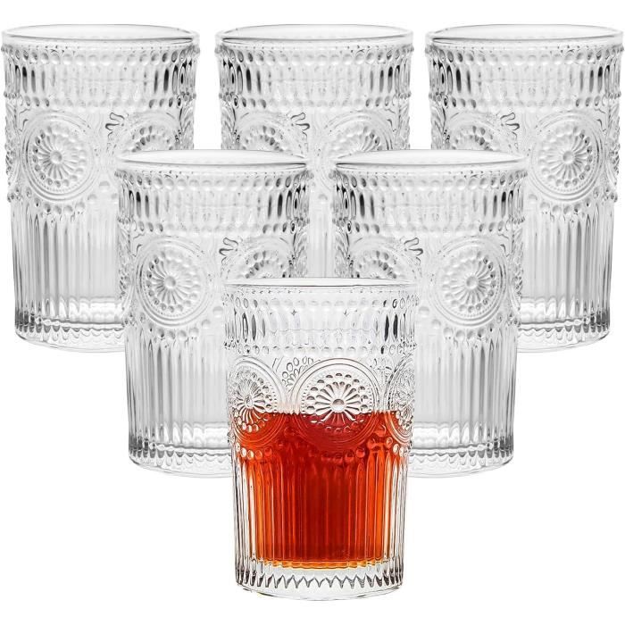 Lot De 6 Verres 270 Ml Bleus - Pour Eau, Jus, Whisky, Cocktails - 8