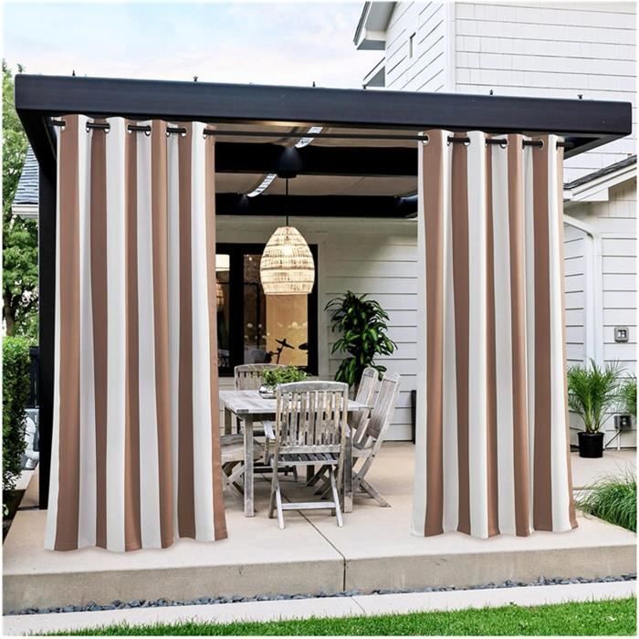 Rideaux D'extérieur 155x200cm, Rideaux D'extérieur Noir, Rideau Pour Pergola Impermeable Rideau Exterieur Pour Terrasse Rideau Pour Balcon 85498635