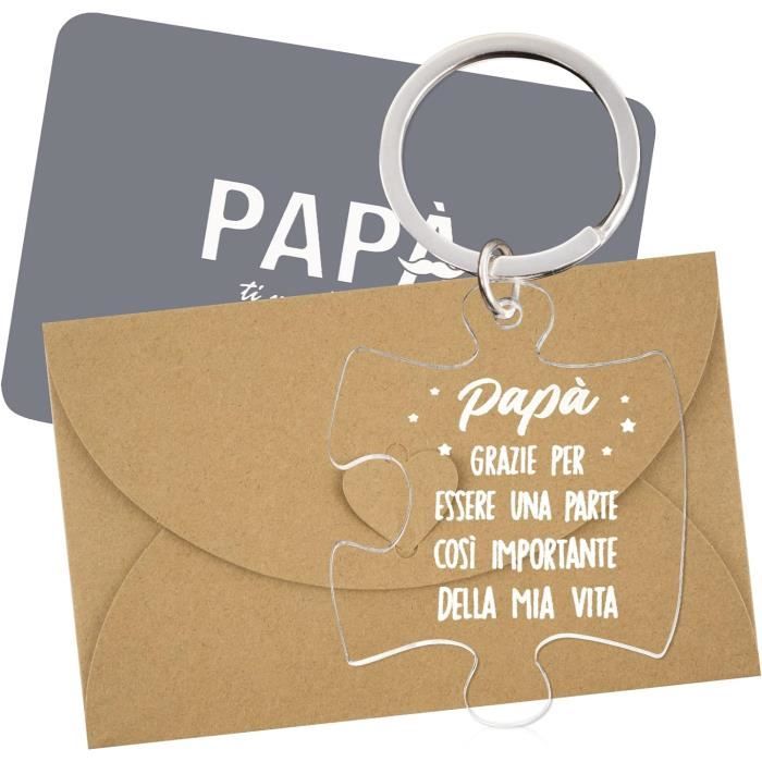 Porte Clé Italien Carte Vœux Enveloppe Colleghe Per Caso