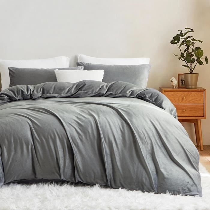 Housse De Couette 220x240cm + 2 Taies 65x65cm - Thème Noël Pain D'épices, Microfibre Douce, Zippée
