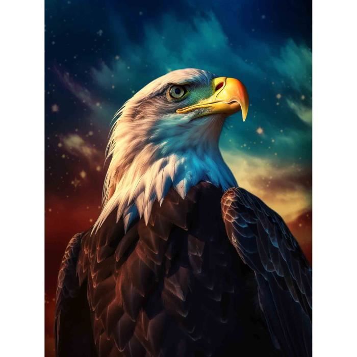 Kit Diamond Painting 5D Animaux Glace Et Feu - 30x40 Cm - Broderie Strass Pour Adultes Et Enfants | Décoration Maison DIY