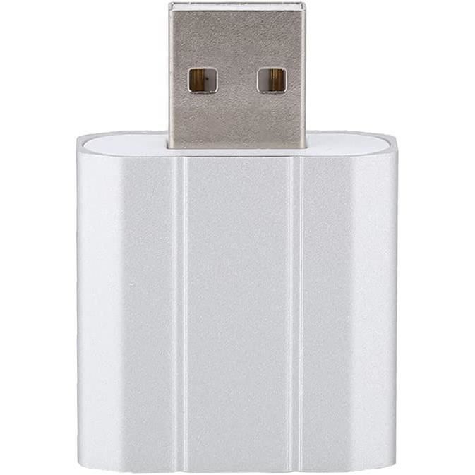 Carte Son Externe USB-C Avec Contrôleur Volume - Plug & Play Pour PC, Mac, Téléphone - Pour Streaming, Jeux, Conférences