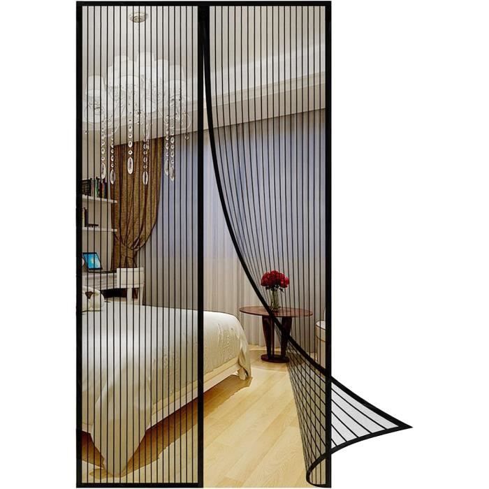 Moustiquaire AimantéE Porte, 300x200cm Fenetre Fermeture Automatique Rideau Anti Mouche Porte Anti Insecte Mouche Portes De Balcon Portes Coulissantes, Gris L
