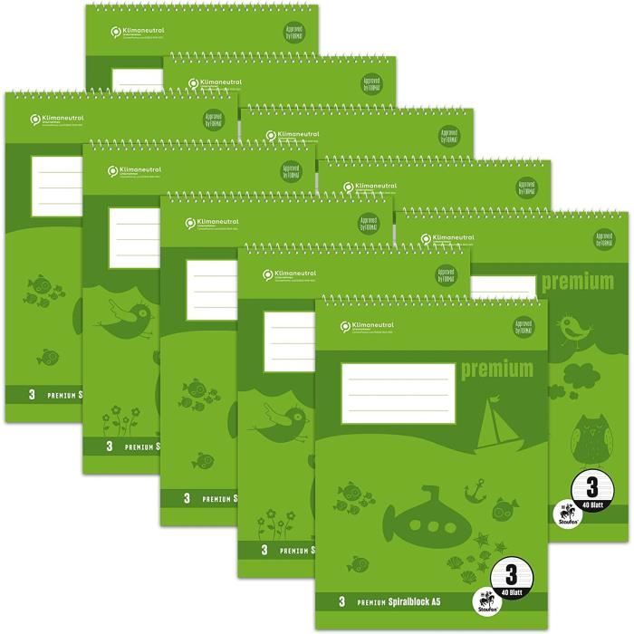 Lot De 10 Classeurs A4 DONAU - Dos 7,5 Cm, Couverture PP Violet à Pois Verts, Qualité Supérieure