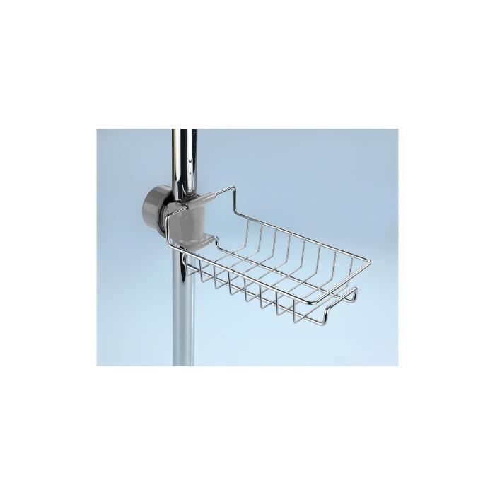Etagère de douche - Inox - Pack de 2 - 17.3x6.5x10 cm - 17x3.8x10 cm - Salle de bain
