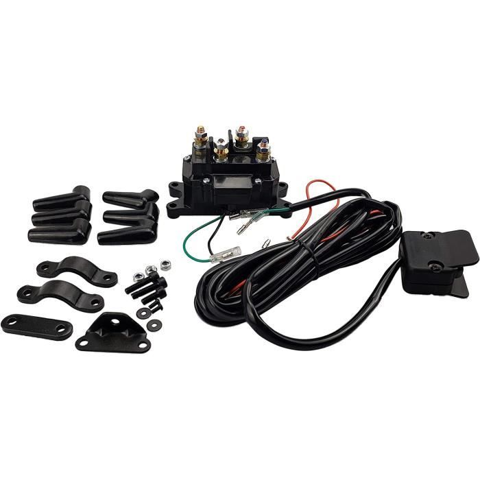 Relais Solénoïde 12V 250A Pour Treuil - Commutateur Bascule Compatible Treuils 2268-3175 Kg - Pour ATV, UTV, 4x4